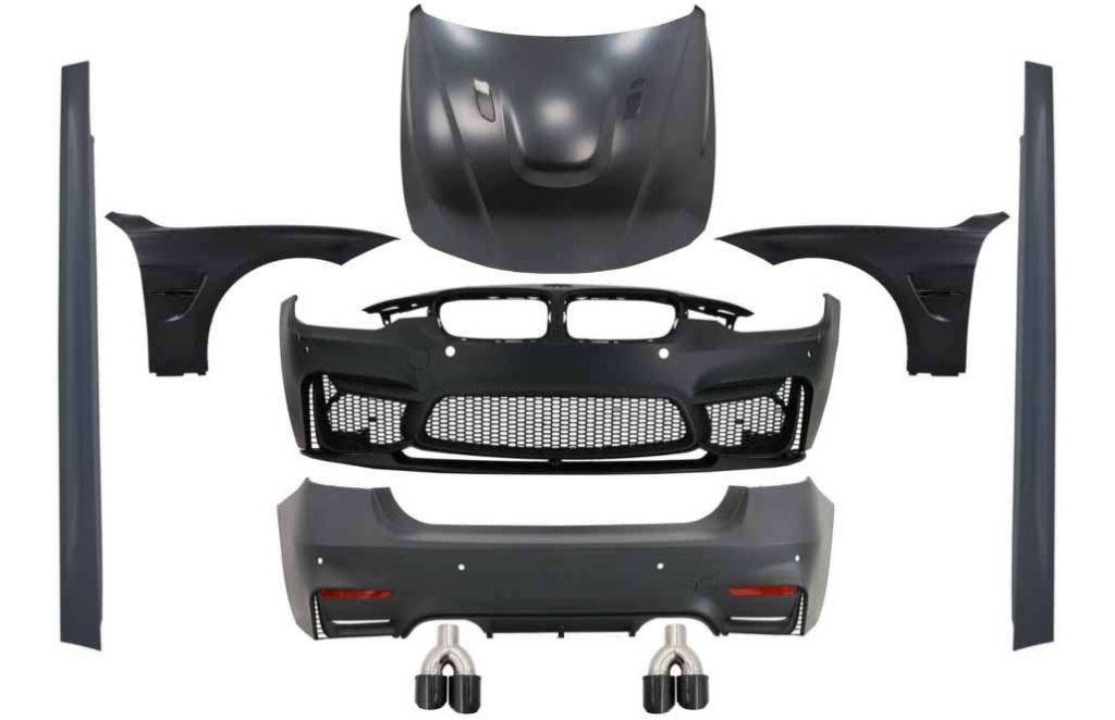 Βλησαρούλης Car Center - Complete Body Kit suitable for BMW F30 (2011-2019) EVO II M3 CS Style Without Fog Lamps with Front Fenders and Hood Bonnet & Tips Carbon