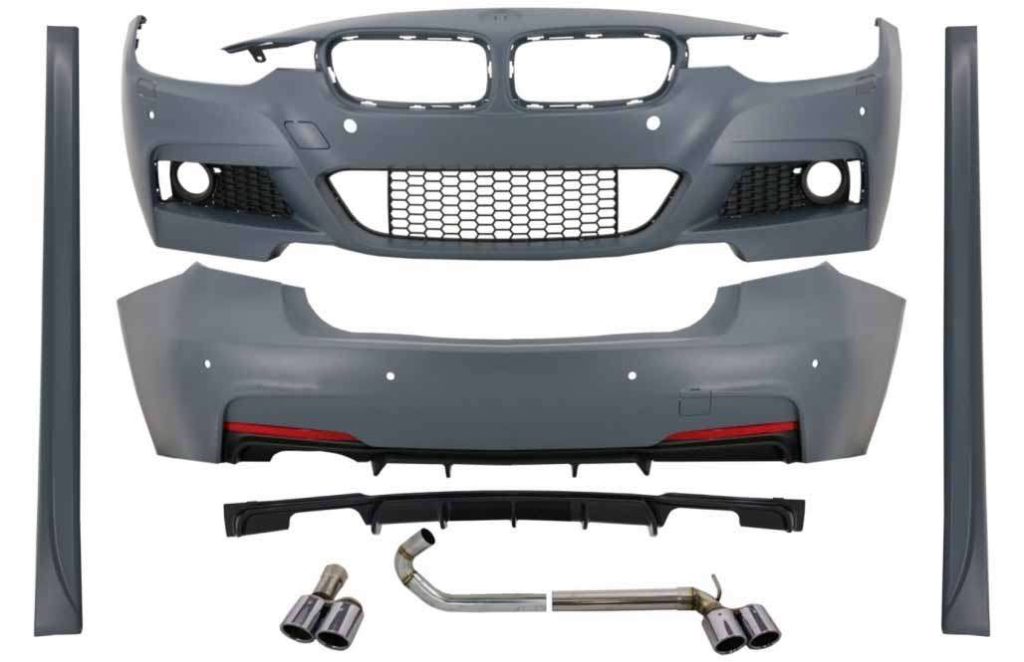 Βλησαρούλης Car Center - Complete Body Kit with Diffuser and Twin Double Exhaust Systems suitable for BMW 3 Series F30 (2011-2019) M-Performance Design