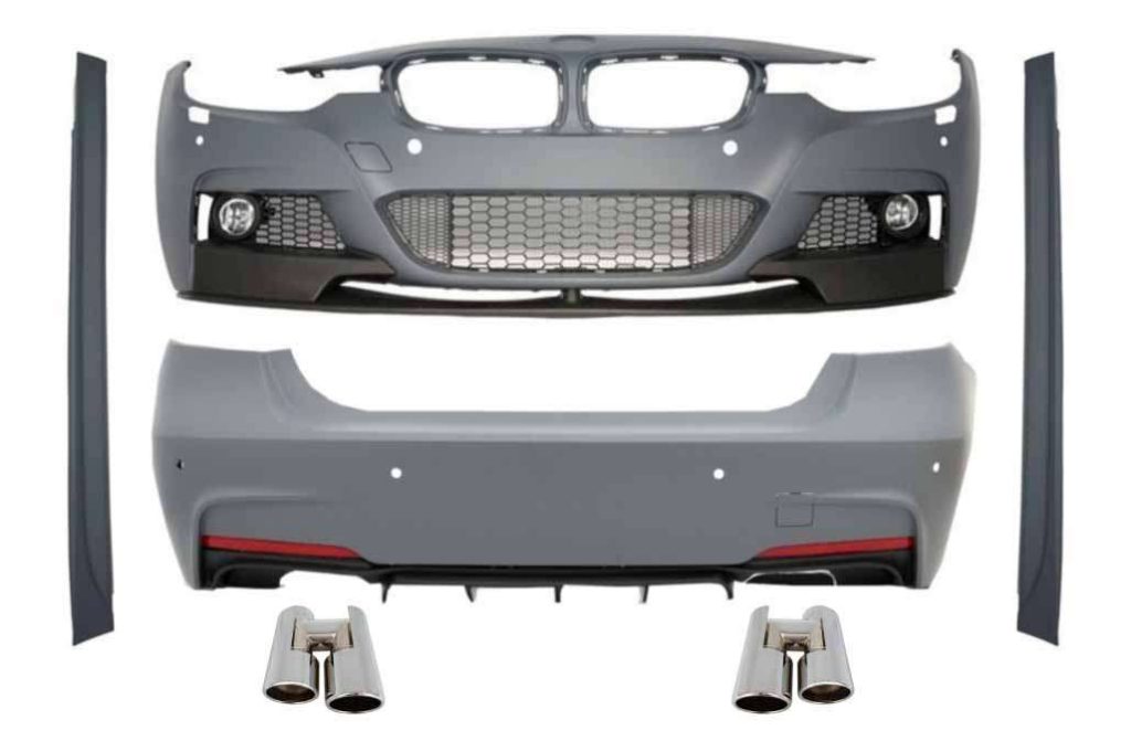 Βλησαρούλης Car Center - Complete Body Kit With Dual Twin Exhaust Muffler Tips Chrome suitable for BMW 3 Series F30 (2011-2019) M-Performance Design