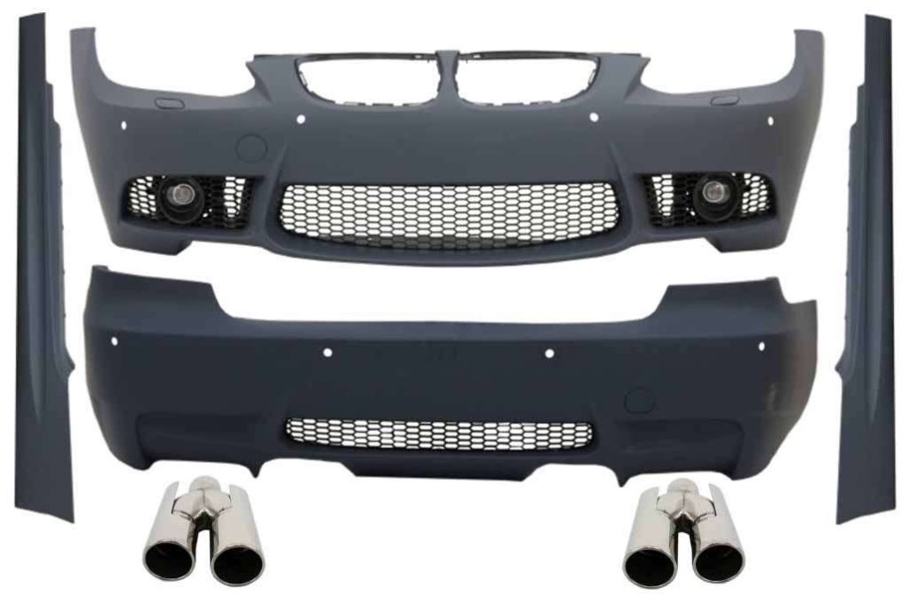 Βλησαρούλης Car Center - Complete Body Kit with Exhaust Muffler Tips suitable for BMW 3 Series E92 E93 (2006-2009) Non-LCI Coupe Cabrio M3 Design