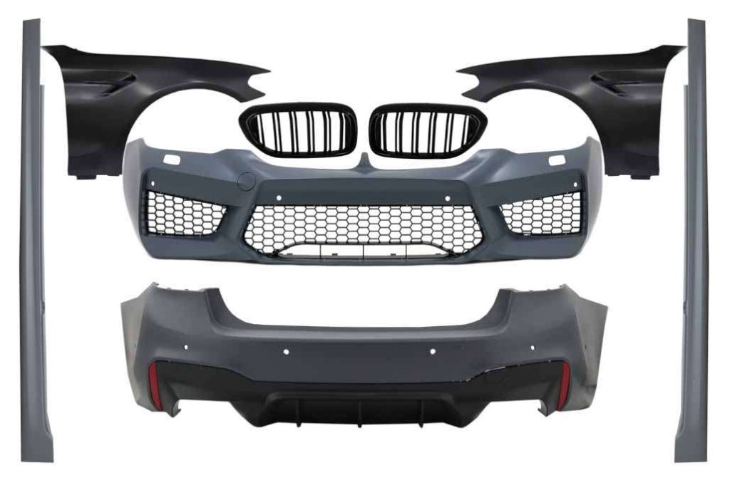 Βλησαρούλης Car Center - Complete Body Kit with Front Fenders Black and Grilles Piano Black suitable for BMW 5 Series G30 (2017-2019) M5 Design