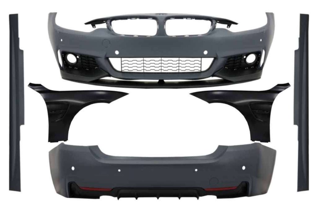 Βλησαρούλης Car Center - Complete Body Kit with Front Fenders Black suitable for BMW 4 Series F32 Coupe F33 Cabrio (2013-02.2017) M-Performance Design