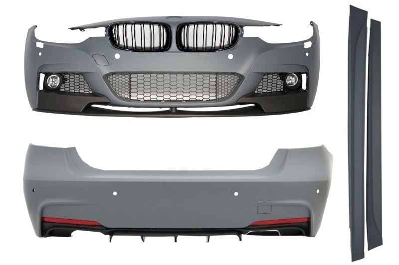 Βλησαρούλης Car Center - Complete Body Kit with Kidney Grilles suitable for BMW 3 Series F30 (2011-2019) M-Performance Design With Double Version Air Diffuser