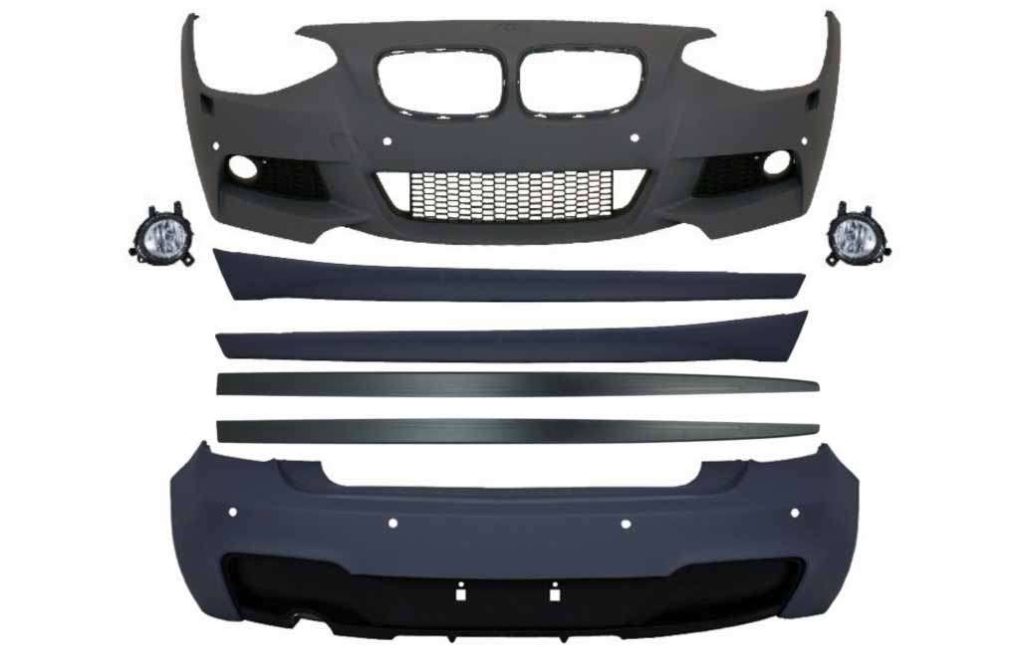 Βλησαρούλης Car Center - Complete Body Kit with Side Skirts Add-on Lip Extensions suitable for BMW 1 Series F20 (2011-2014) M-Technik Design
