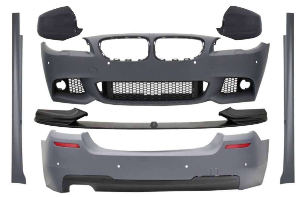 Βλησαρούλης Car Center - Complete Body Kit with Spoiler Lip and Mirror Covers Rear Carbon suitable for BMW 5 Series F10 Non LCI (2011-2014) M Design