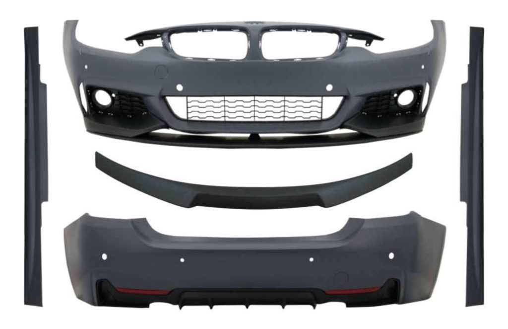 Βλησαρούλης Car Center - Complete Body Kit with Trunk Spoiler Matte Black suitable for BMW 4 Series F32 Coupe (2013-up) M-Performance Design