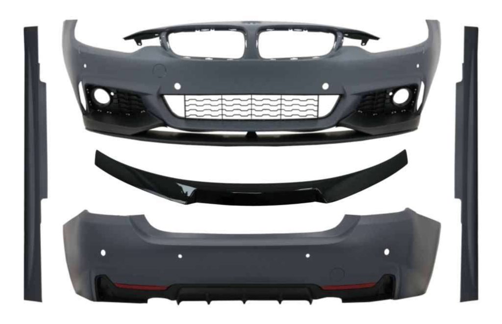 Βλησαρούλης Car Center - Complete Body Kit with Trunk Spoiler Piano Black suitable for BMW 4 Series F32 Coupe (2013-up) M-Performance Design