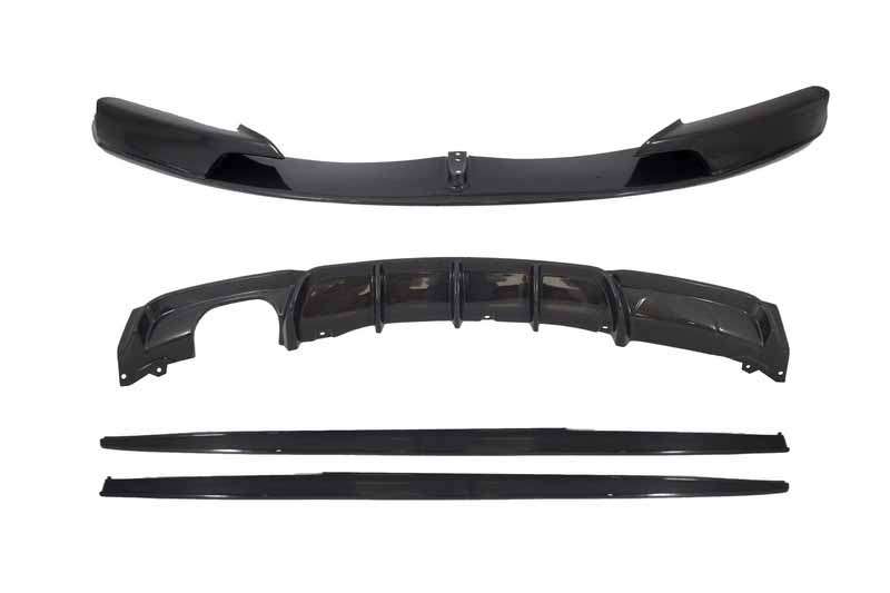 Βλησαρούλης Car Center - Complete Carbon M-Performance Package suitable for BMW 3 series F30 Front Bumper Spoiler Splitter Diffuser and Side Skirts Extension M-Performance