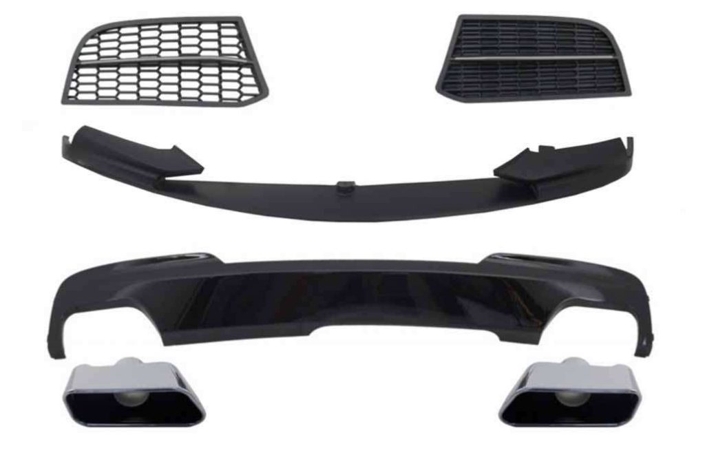 Βλησαρούλης Car Center - Conversion Kit Spoiler and Air Diffuser suitable for BMW 5 Series F10 F11 Sedan Touring (2010-2017) M-Technik to M-Performance Sport M550 Design
