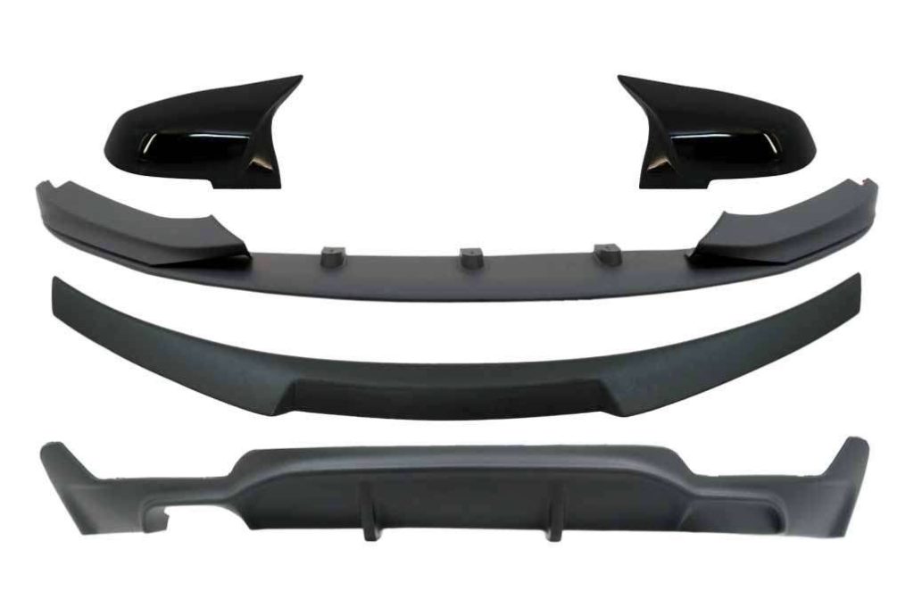 Βλησαρούλης Car Center - Conversion Package to M Performance Design Bumper Lip With Trunk Spoiler and Mirror Covers suitable for BMW 4 Series Coupe F32 (2013-2019) Double Air Diffuser