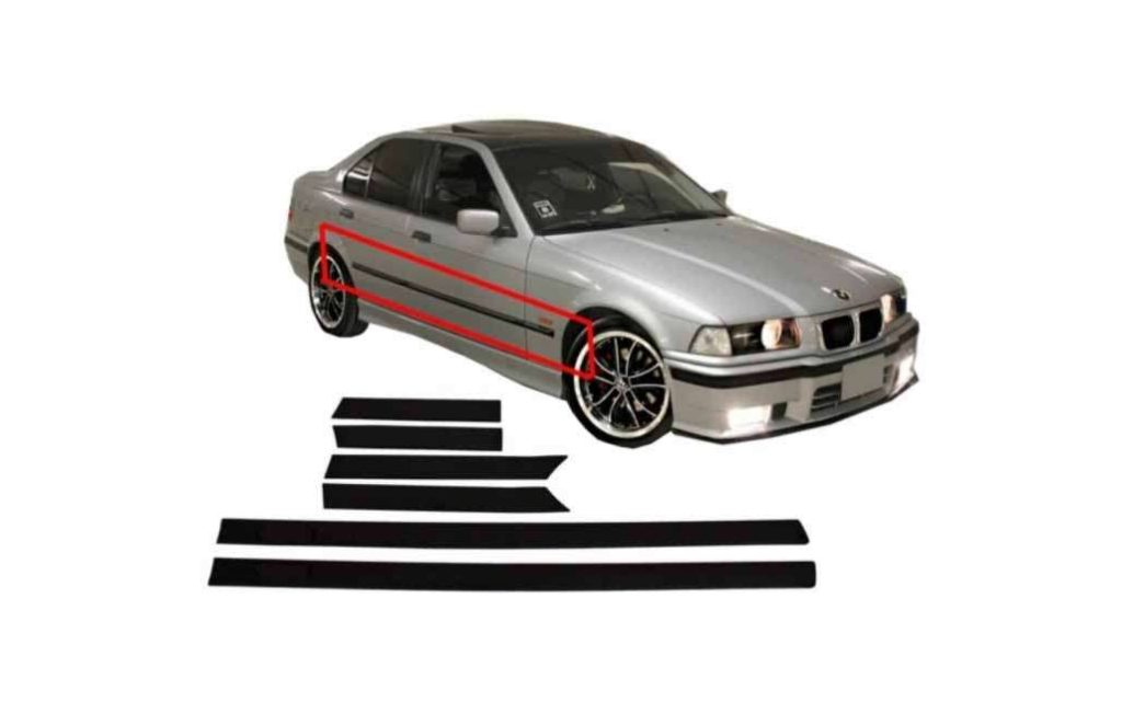 Βλησαρούλης Car Center - Door Moldings Strips suitable for BMW E36 3 Series Limousine Touring (1991-1998) Sport M3 Design