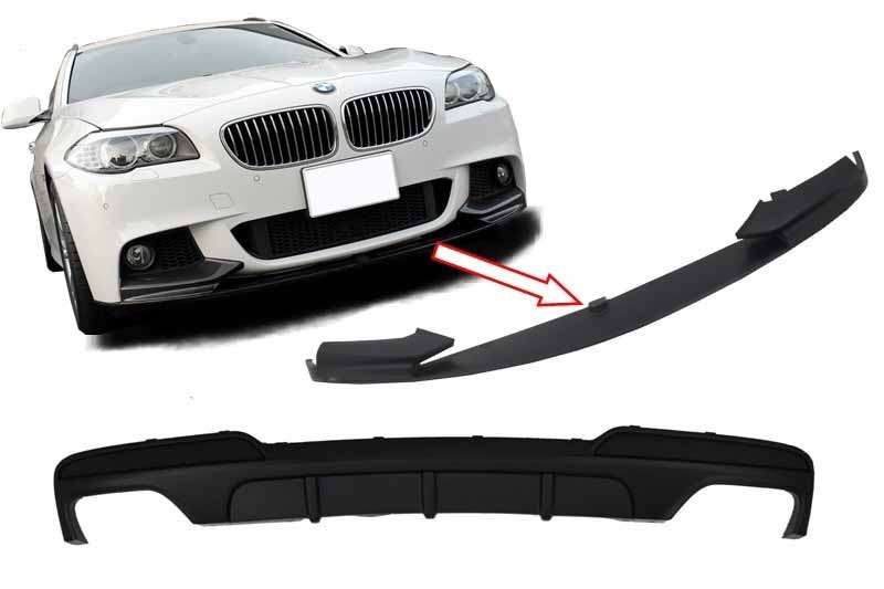 Βλησαρούλης Car Center - Double Air Diffuser with Front Bumper Spoiler Lip Package suitable for BMW F10 F11 5 Series (2011-2017) M-Performance Design