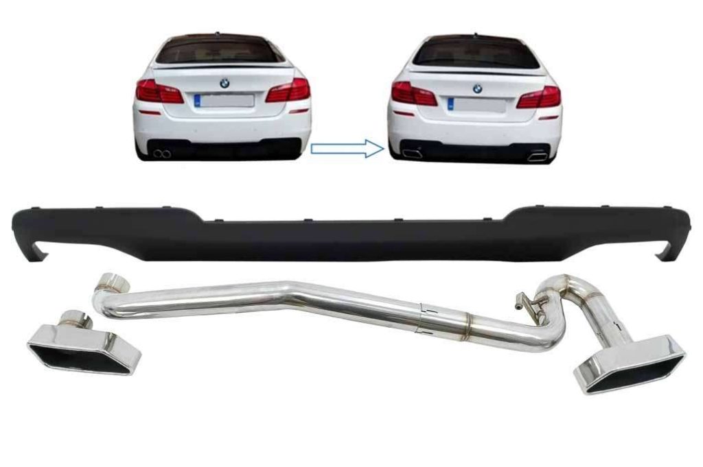 Βλησαρούλης Car Center - Double Outlet Air Diffuser for BMW 5 Series F10 (2011-2017)  with Exhaust System M-Technik 550i Design