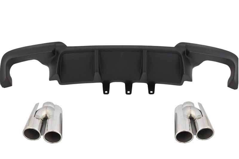 Βλησαρούλης Car Center - Double Outlet Air Diffuser suitable for BMW 5 Series F10 F11 (2011-2017) M Sport Design with Exhaust Muffler Tips