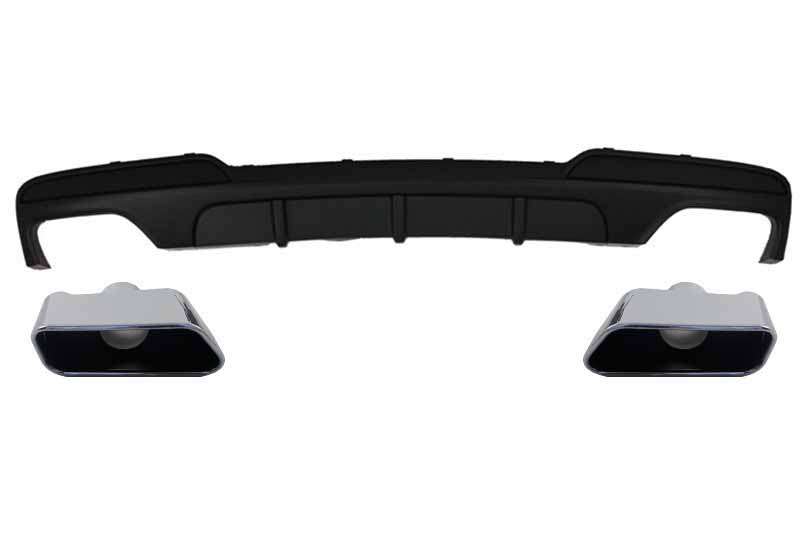 Βλησαρούλης Car Center - Double Outlet Air Diffuser with Exhaust Muffler Tips suitable for BMW F10 F11 (2011-2017) Sport M-Performance 550i Design