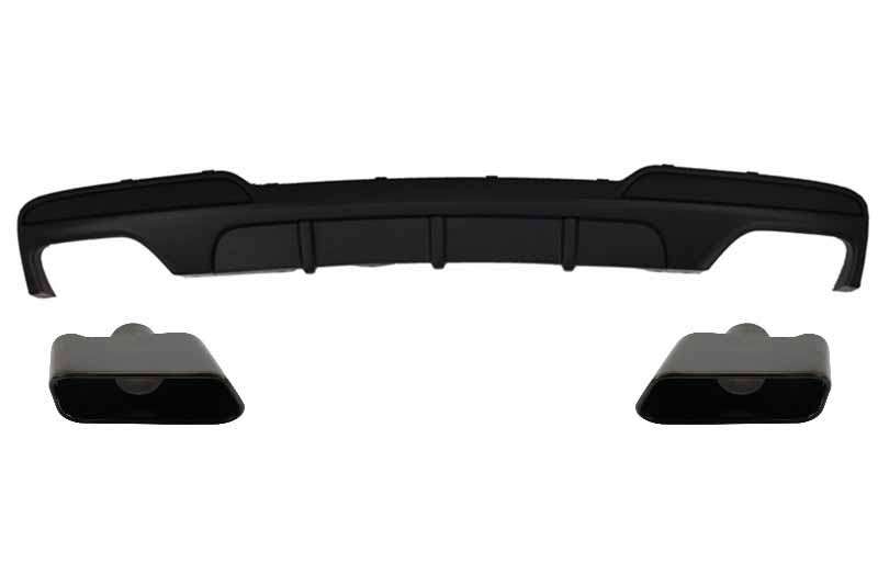 Βλησαρούλης Car Center - Double Outlet Air Diffuser with Exhaust Muffler Tips suitable for BMW F10 F11 (2011-2017) Sport Black Edition M-Performance 550i Design