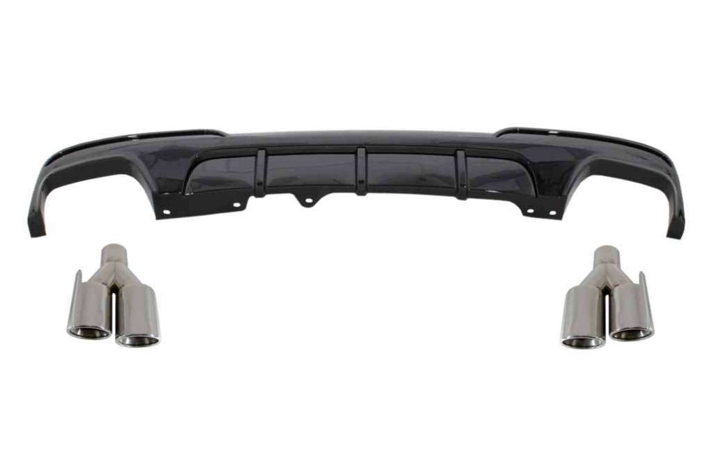 Βλησαρούλης Car Center - Double Outlet Air Diffuser with Exhaust Muffler Tips suitable for BMW 5 Series F10 F11 (2011-2017) M-Performance Design