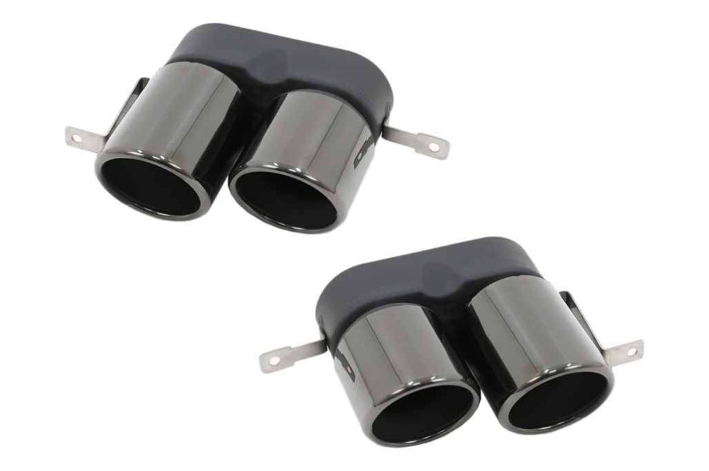 Βλησαρούλης Car Center - Exhaust Muffler Tips suitable for BMW 3 Series G20 G28 M-Sport (2019-up) Titanium Black
