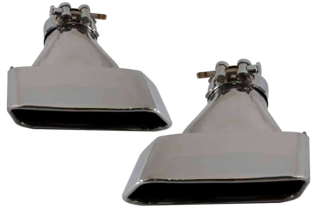 Βλησαρούλης Car Center - Exhaust Muffler Tips suitable for BMW 5 Series Sedan Touring F10 F11 F18 550i V8 LCI Square Design