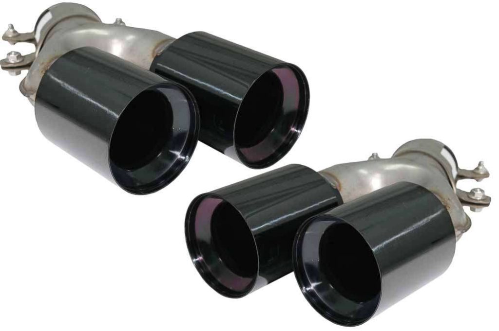 Βλησαρούλης Car Center - Exhaust Muffler Tips suitable for BMW 5 Series G30 G31 G38 (2016-2020) 6 Series G32 (2016-2020) 540i Design Black