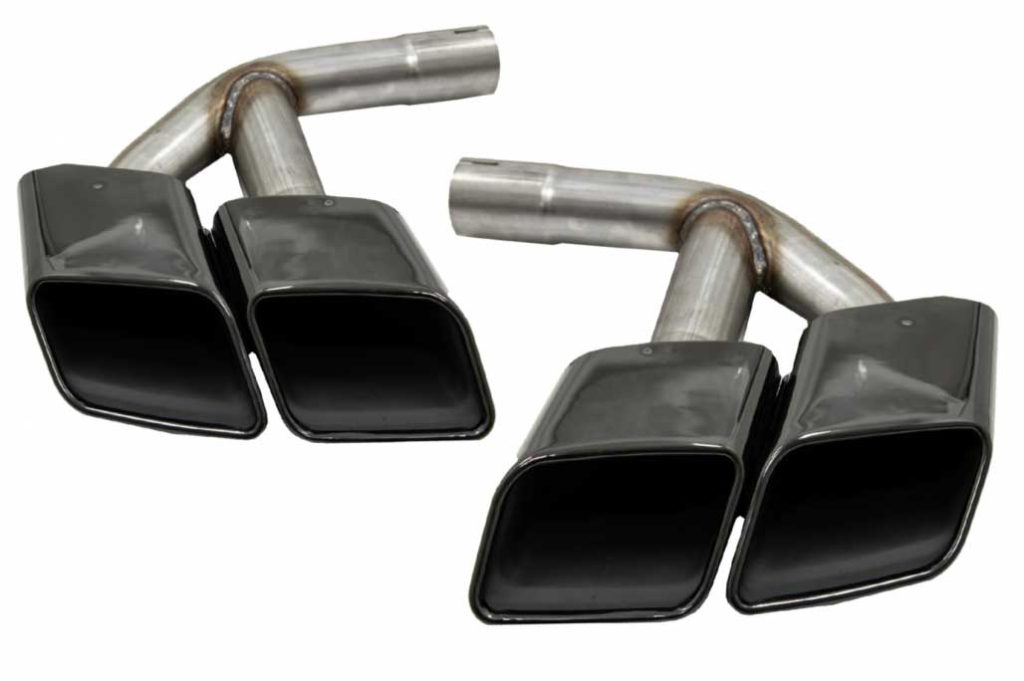 Βλησαρούλης Car Center - Exhaust Muffler Tips Tail Pipes suitable for Audi Q7 4M (2015-2019) SQ7 Design Black Only 3.0 Petrol Gasoline