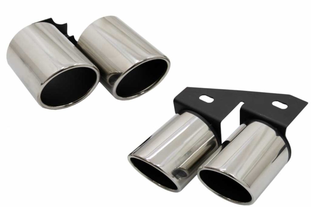 Βλησαρούλης Car Center - Exhaust Muffler Tips Tail Pipes suitable for Audi A4 B8 B9 (2009-up) S4 Quad Design