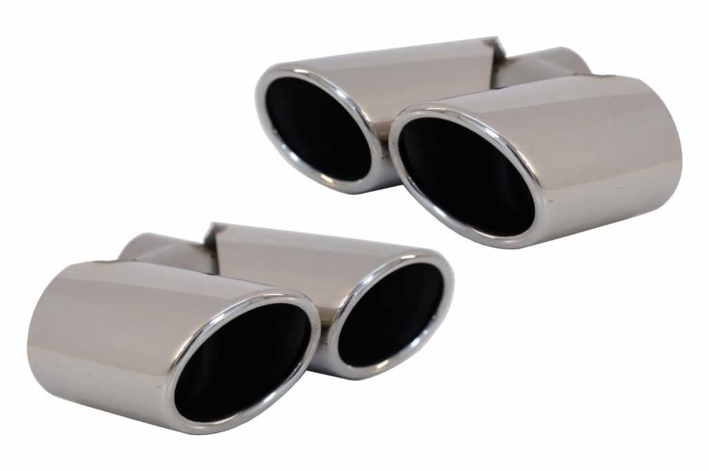 Βλησαρούλης Car Center - Exhaust Muffler Tips Tailpipes suitable for Audi Q5 8R (11.2008-2016) SQ5 Design Chrome