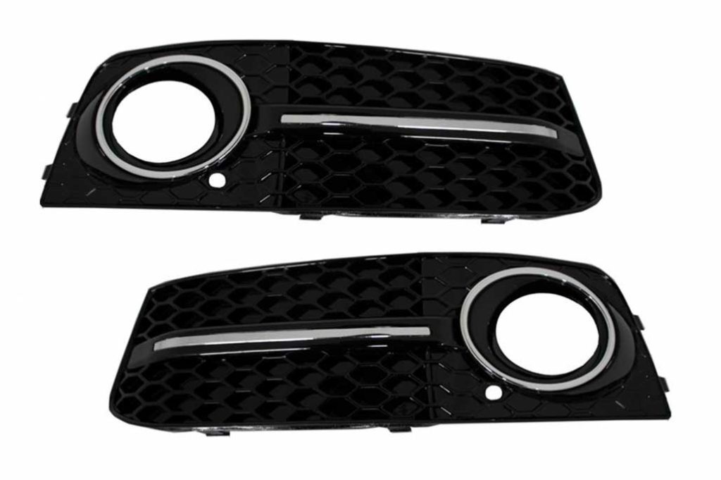 Βλησαρούλης Car Center - Fog Lamp Covers Side Grilles suitable for Audi A4 B8 8K (2007-2011) RS4 Black Edition