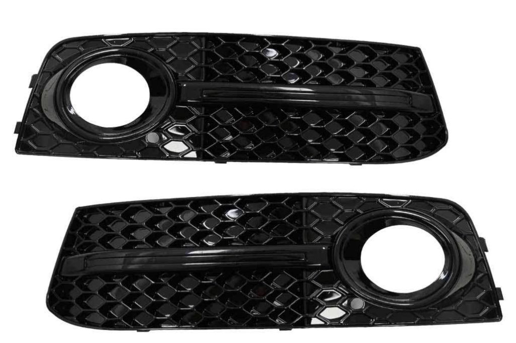 Βλησαρούλης Car Center - Fog Lamp Covers Side Grilles suitable for AUDI A4 B8 8K (2007-2011) S4 Design Black Edition