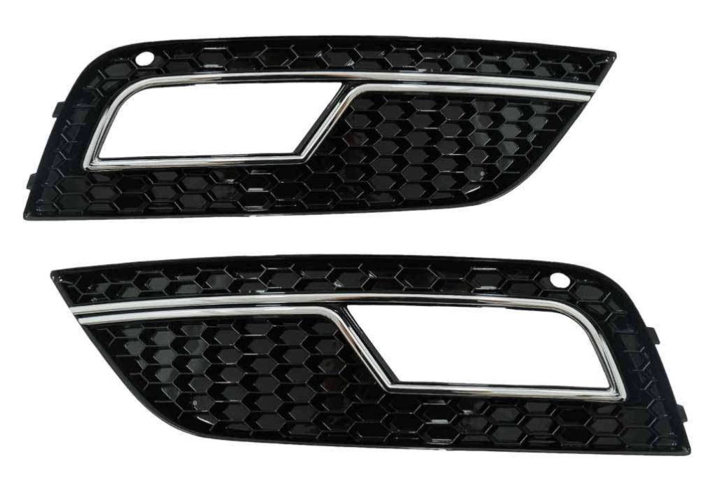 Βλησαρούλης Car Center - Fog Lamp Covers suitable for Audi A4 B8 facelift (2012-2015) RS4 Design Black Chrome
