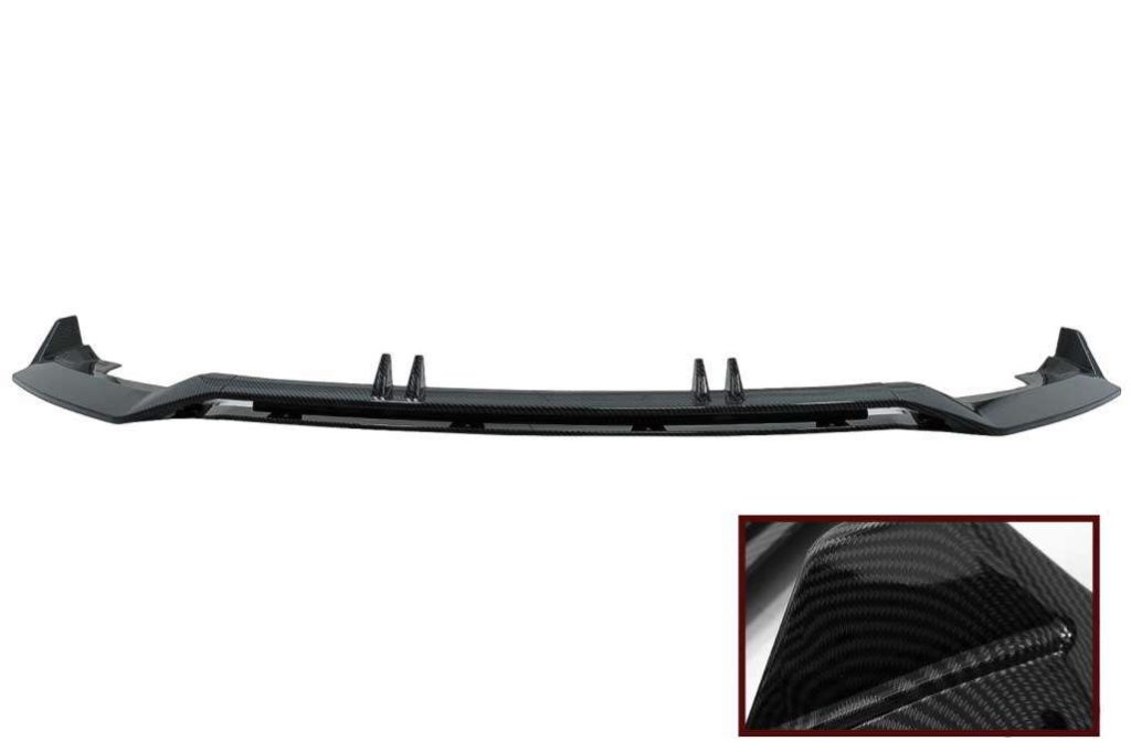 Βλησαρούλης Car Center - Front Bumper Add-On Spoiler Lip suitable for Audi A4 B9 8W S-Line (2016-2018) Carbon Look