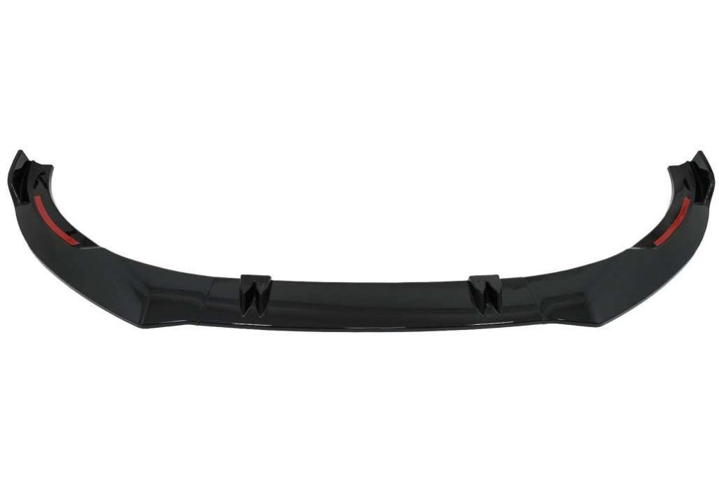 Βλησαρούλης Car Center - Front Bumper Add-On Spoiler Lip suitable for Audi A6 4K C8 (2018-up) Piano Black