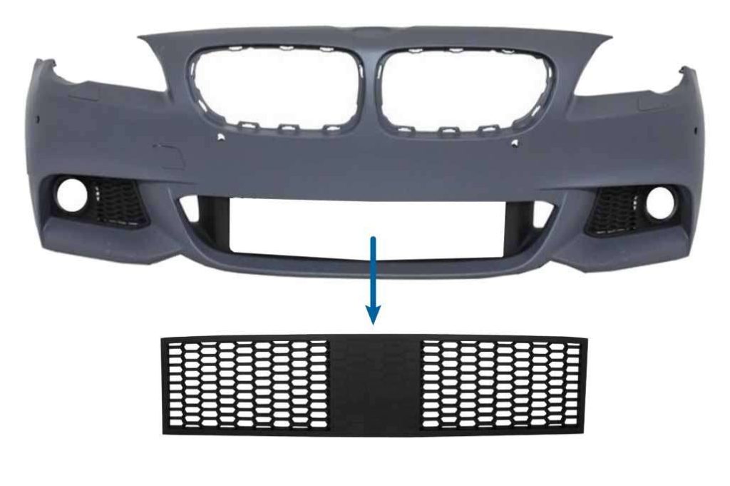 Βλησαρούλης Car Center - Front Bumper Central Lower Grille suitable for BMW 5 Series F10 F11 M-Tech (2009-2017) for ACC