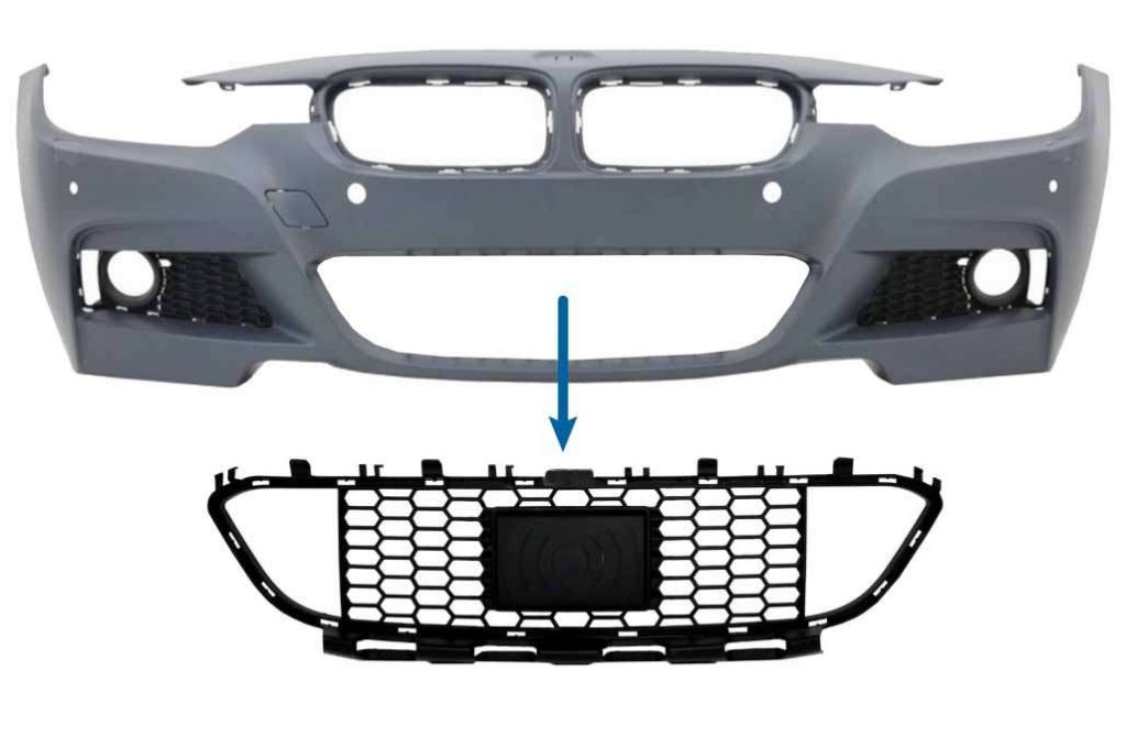 Βλησαρούλης Car Center - Front Bumper Central Lower Grille suitable for BMW 3 Series F30 F31 M-Tech (2011-2019) for ACC