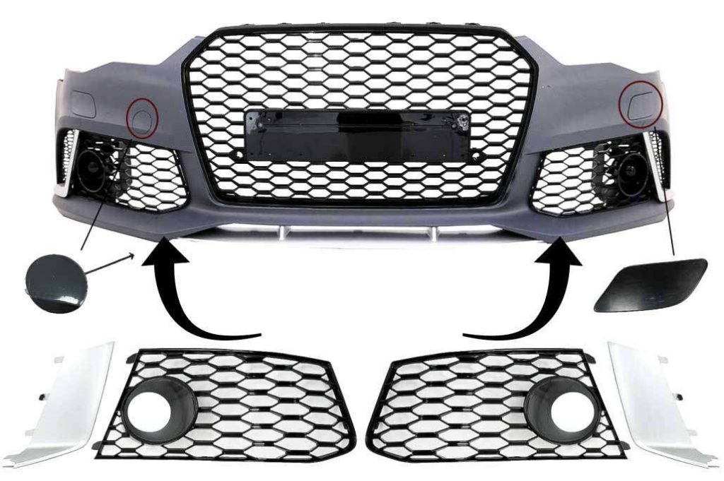 Βλησαρούλης Car Center - Front Bumper Parts suitable for Audi A6 C7 4G Facelift (2011-2018) RS6 Design