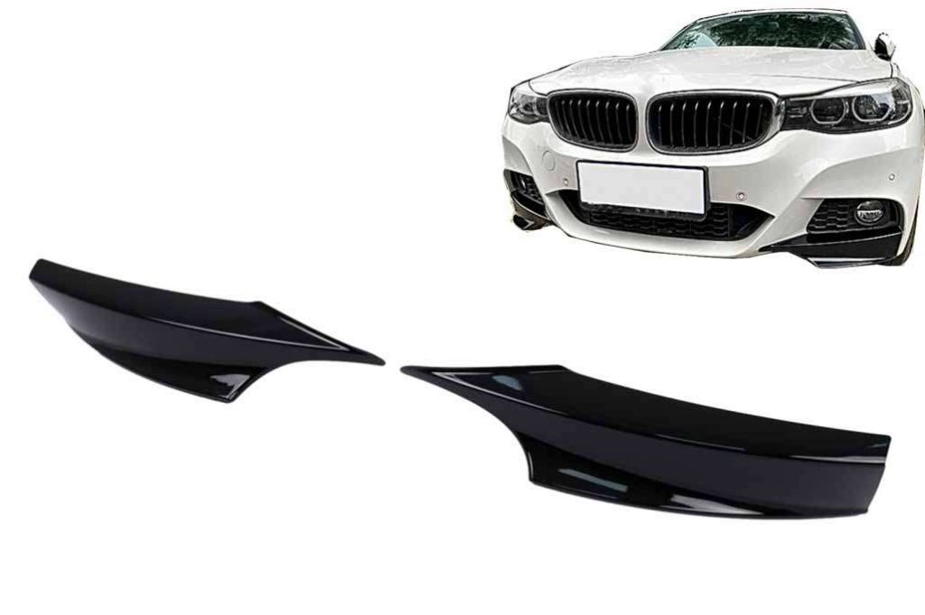 Βλησαρούλης Car Center - Front Bumper Side Splitters suitable for BMW 3 Series F34 GT (2013-2020) Piano Black