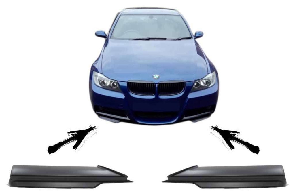 Βλησαρούλης Car Center - Front Bumper Splitters Spoiler Lip suitable for BMW 3 Series E90 E91 M-Tech (2005-2008)