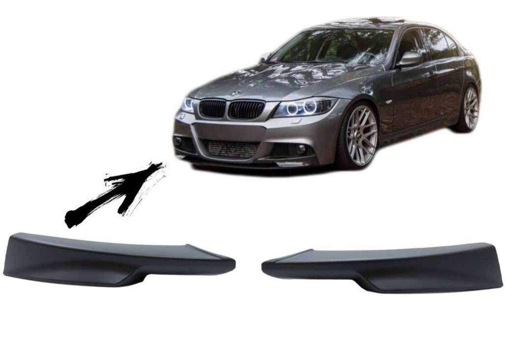 Βλησαρούλης Car Center - Front Bumper Splitters Spoiler suitable for BMW 3 Series E90 E91 LCI (09.2008-2011) M-Tech Look