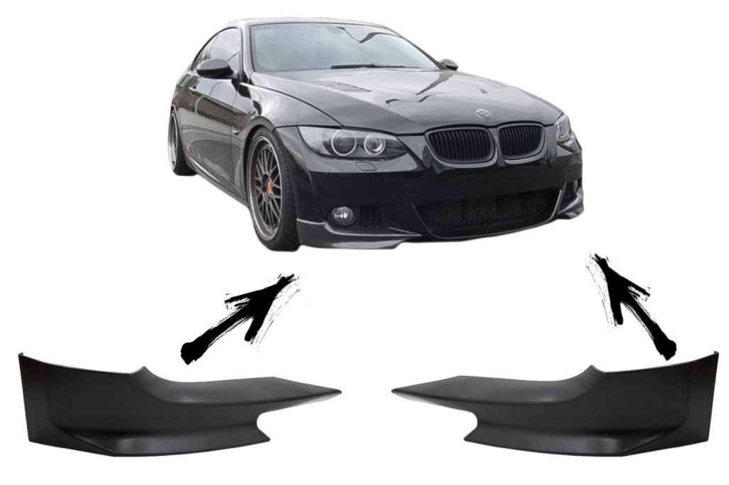 Βλησαρούλης Car Center - Front Bumper Splitters Spoiler suitable for BMW 3 Series E92 (2006-2010) M-Tech Design