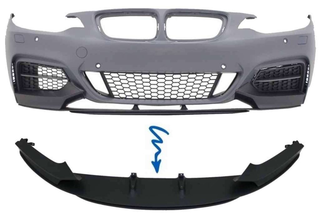 Βλησαρούλης Car Center - Front Bumper Spoiler Lip suitable for BMW 2 Series F22/F23 (2013-) Coupe Cabrio M-Performance Design