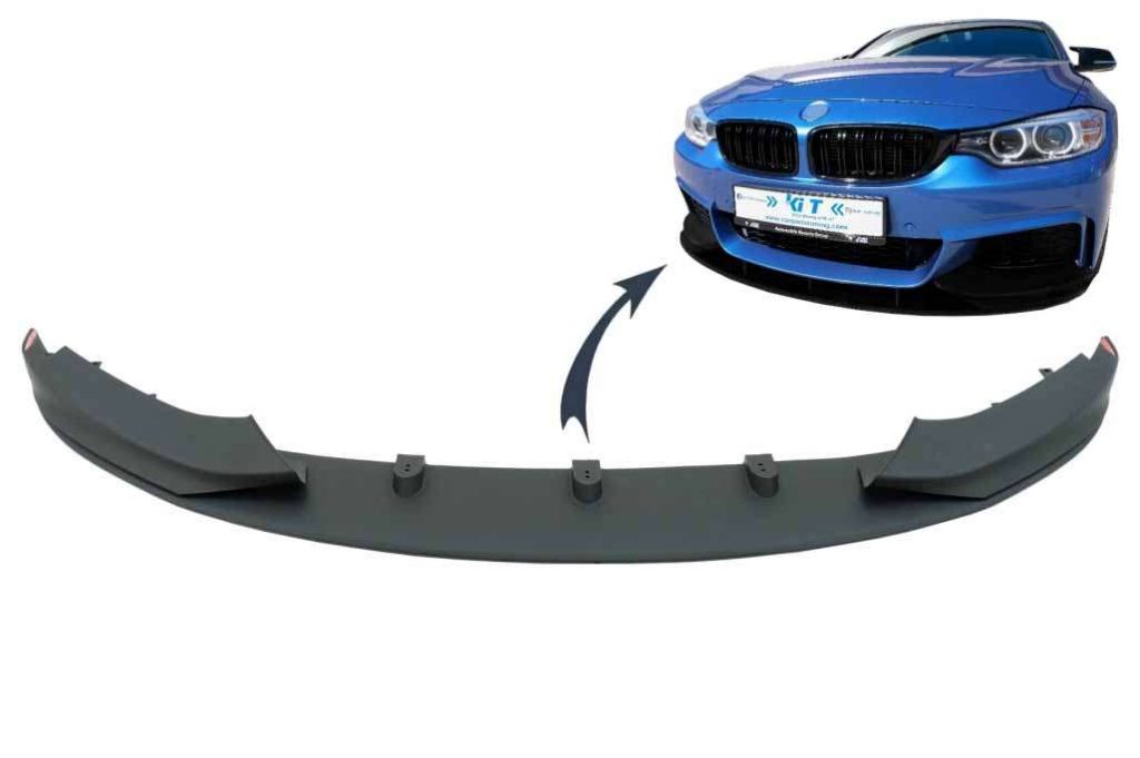 Βλησαρούλης Car Center - Front Bumper Spoiler Lip suitable for BMW 4 Series F32 F33 F36 Coupe Cabrio Grand Coupe (2013-2019) M Design