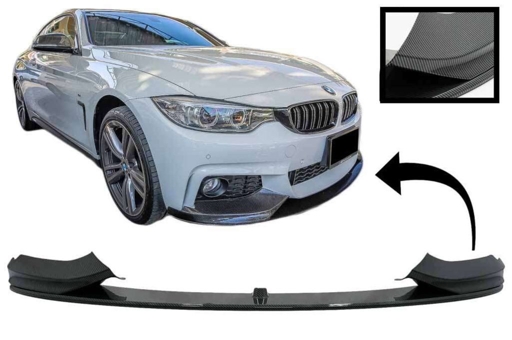 Βλησαρούλης Car Center - Front Bumper Spoiler Lip suitable for BMW 4 Series F32 Coupe F33 Cabrio F36 Grand Coupe (2013-03.2019) M-Performance Design Carbon Film Coating