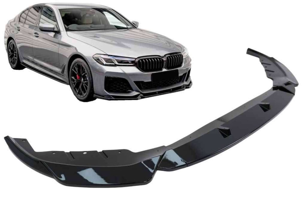 Βλησαρούλης Car Center - Front Bumper Spoiler Lip suitable for BMW 5 Series G30 G31 LCI (07.2020-up) M Sport Design Piano Black