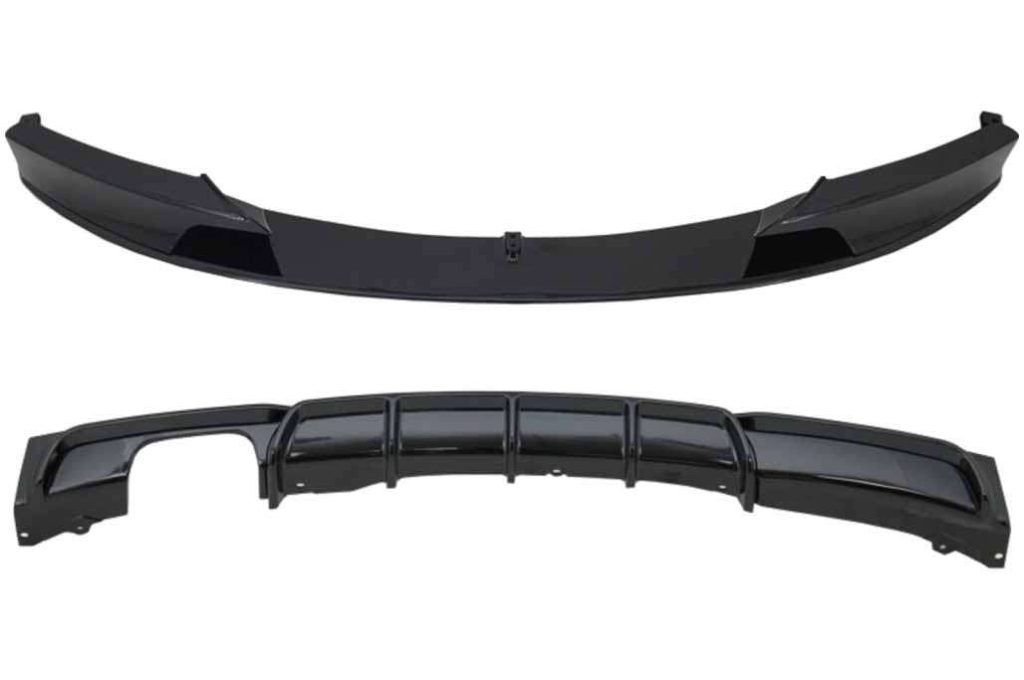 Βλησαρούλης Car Center - Front Bumper Spoiler Rear Bumper Spoiler Diffuser Shiny Black suitable for BMW 3 Series F30 F31 (2011-up) M-Performance Design