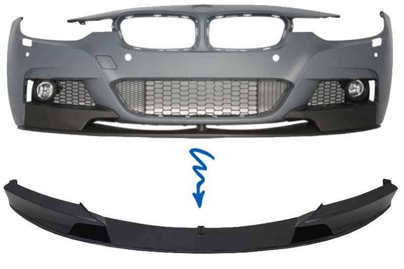 Βλησαρούλης Car Center - Front Bumper Spoiler suitable for BMW 3 Series F30 Sedan F31 Touring (2011-up) M Design Piano Black Edition