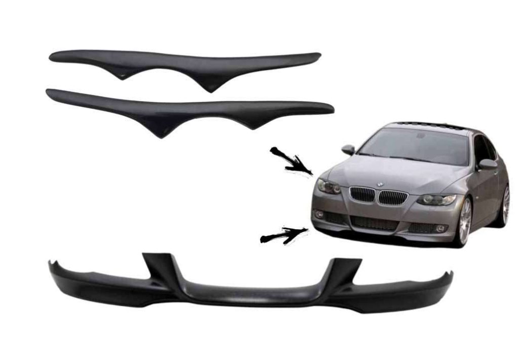Βλησαρούλης Car Center - Front Bumper Spoiler with Headlights Eyebrows suitable for BMW 3 Series E92 E93 (2006-2009) Coupe Cabrio M-Tech Sport Design