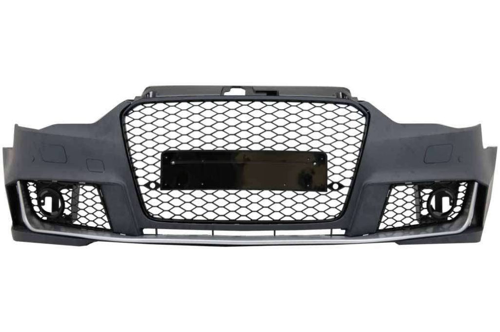 Βλησαρούλης Car Center - Front Bumper suitable for Audi A3 8V (2012-2015) Sedan Saloon Convertible RS3 Design Piano Black
