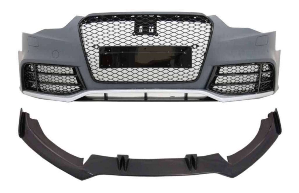 Βλησαρούλης Car Center - Front Bumper suitable for AUDI A5 8T Facelift (2012-2016) with Bumper Add-On Spoiler Lip RS5 Design
