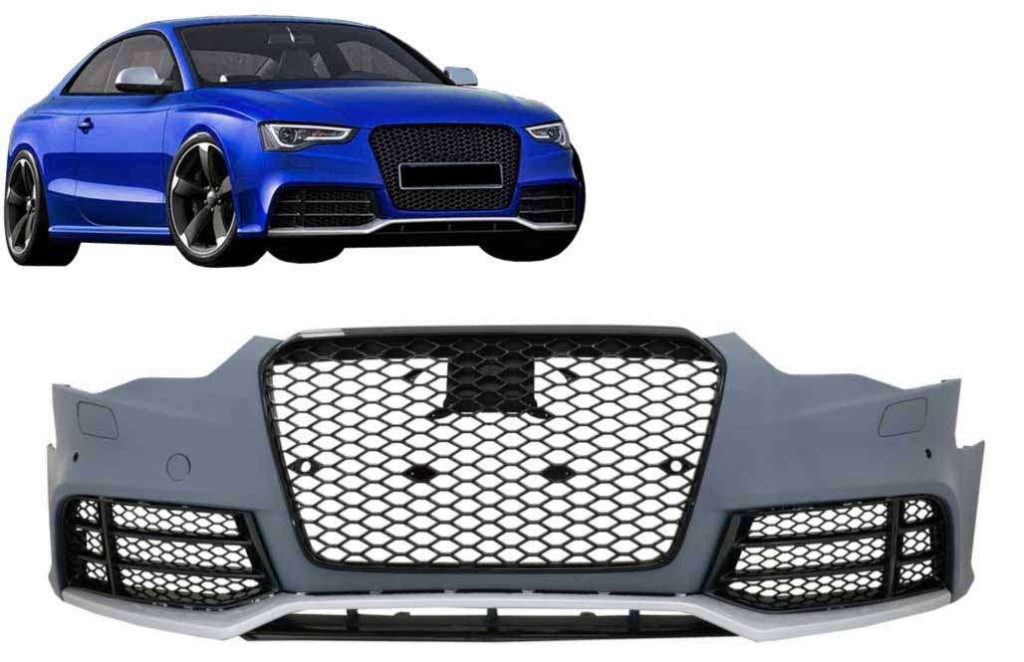 Βλησαρούλης Car Center - Front Bumper suitable for Audi A5 8T Facelift (2012-2016) RS5 Design with Honeycomb Grilles