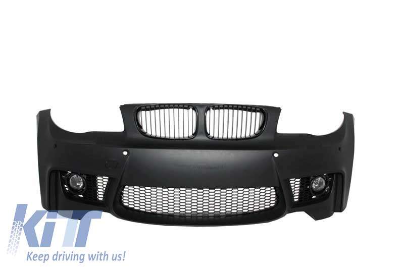 Βλησαρούλης Car Center - Front Bumper suitable for BMW 1 Series E81 E82 E87 E88 (2004-2011) 1M Design with Fog Lights